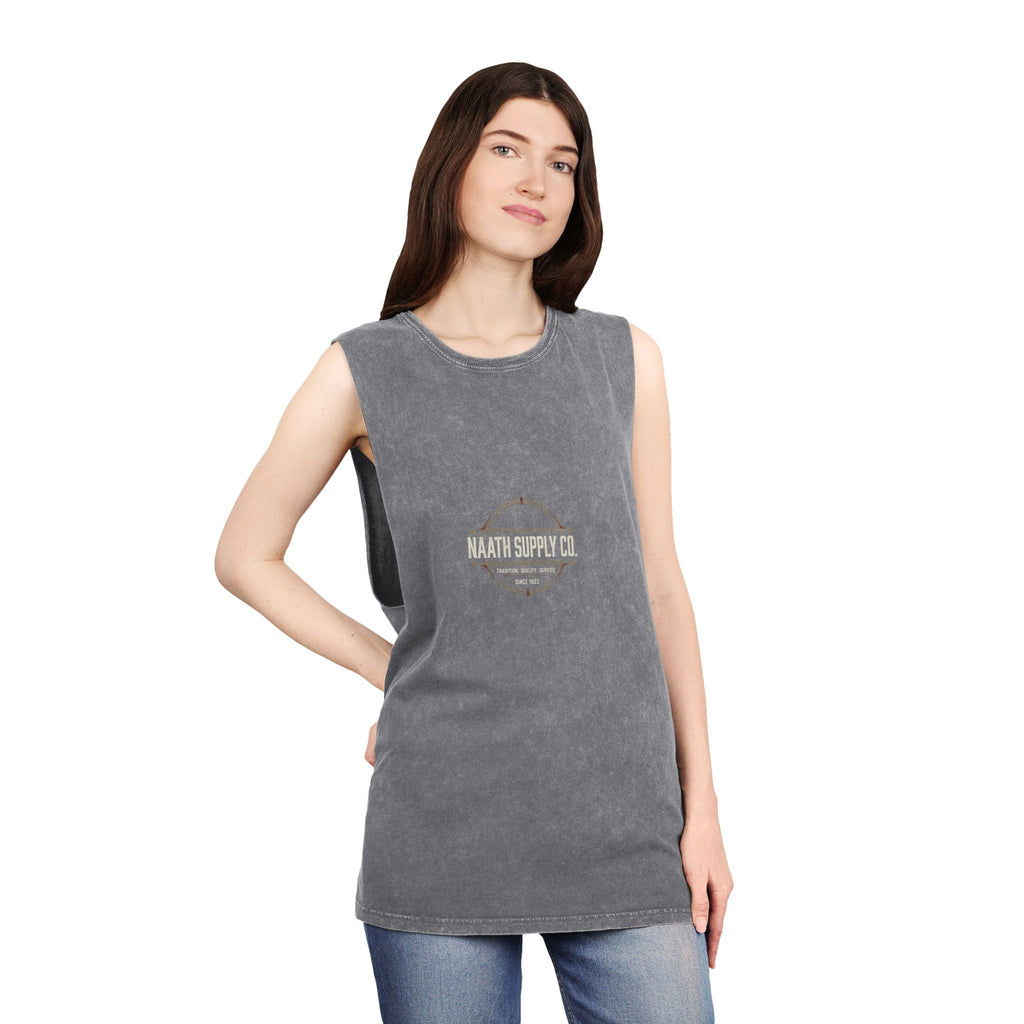 Naath Supply Co. Vintage Stonewash Tank — Retro Logo Muscle Tee
