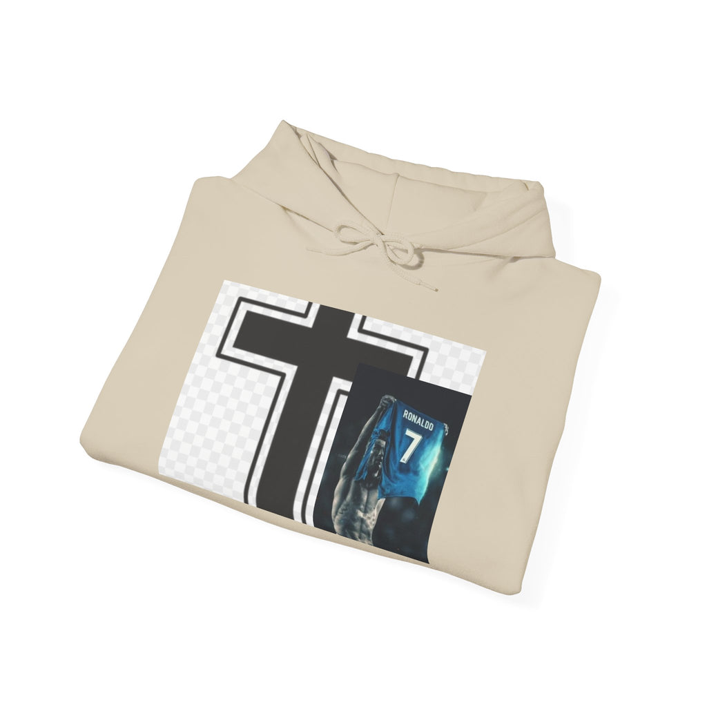 Cross & Angel Number 7 Hoodie – Spiritual Faith Graphic Hooded Sweatshirt